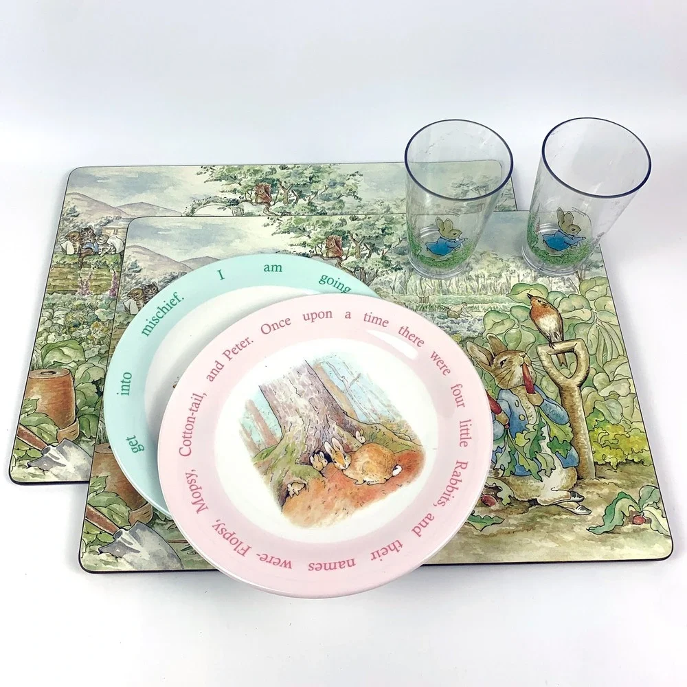 Pottery Barn Kids Peter Rabbit Set for 2 Cups 9